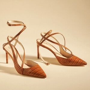Guillermina- Strappey pointed toe heel - Cedar